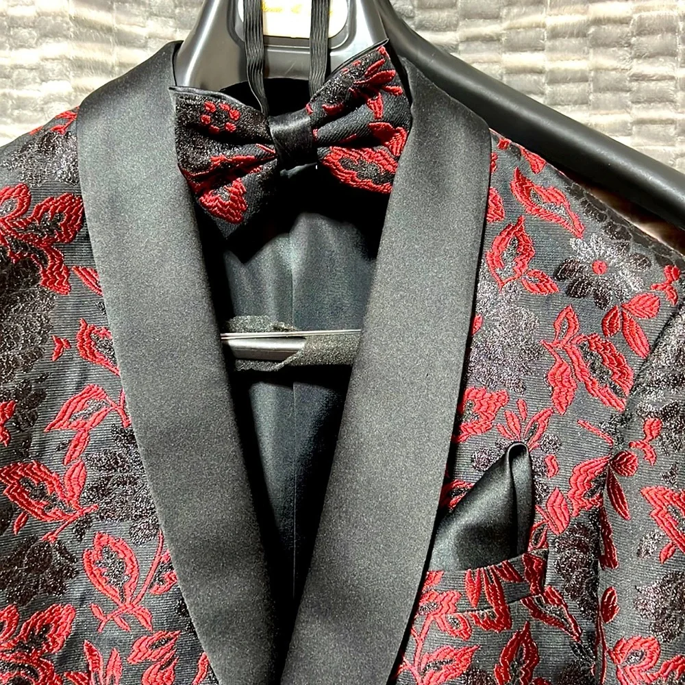 Men tuxedo jacket with bow tie